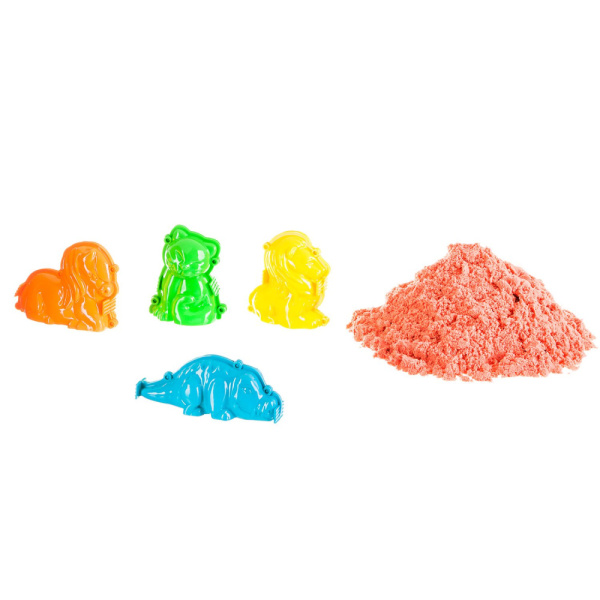Набор игровой Вondibon Марсианский песок, 500г оранжевый, 4 формочки 3D