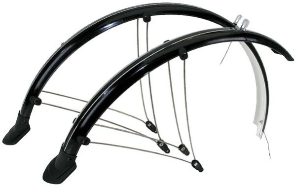 Комплект щитков, 5-386104 металлопласт. 26"х60мм с электропров, с крепл. на спицах и резин. брызг-ми