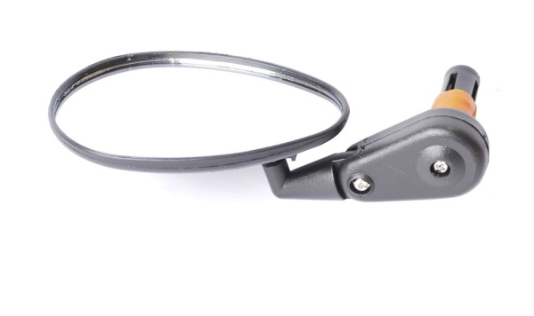 Зеркало овальное, плоское, 6-647161, 3 степ. свободы, торц. крепление, черное