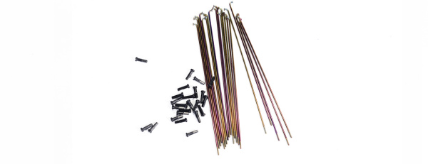 Спицы 03-002287 Spokes - Pack of 20 x spokes -184mm радужные арт.I91-184R COLONY