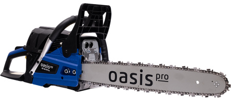 Бензиновая цепная пила Oasis GS-5618 Pro, двигатель 56 куб.см, 2,8 кВт / 3,8 л.с., 18"/45 см, .325", 1,5 мм, 72 зв., легкий старт