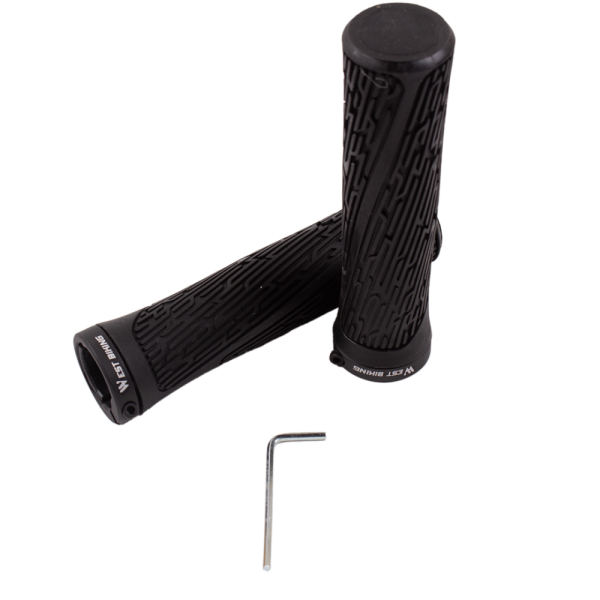 Грипсы West Biking, алюминиевый замок, термопластик, длина 133 мм, ширина 32 мм