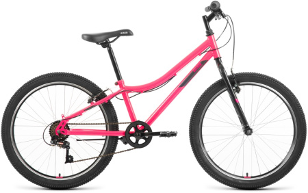 Велосипед ALTAIR MTB HT 24 1.0 (24" 6 ск. рост. 12") 2022, розовый/серый, RBK22AL24092