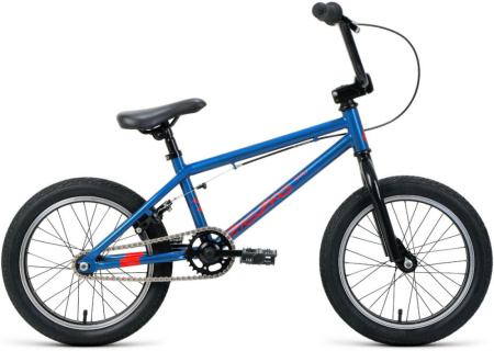 Велосипед FORWARD ZIGZAG 16 (16" 1 ск. рост. 15.3") 2022, синий/оранжевый, RBK22FW16085