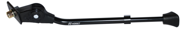 Подножка центр HORST, 9-150122, алюм. 24-29" универс. с планкой, черная