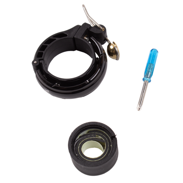 Велосипедный звонок West Biking из пластика, алюм сплава и меди, с посад диаметром 2.2–3.2 см