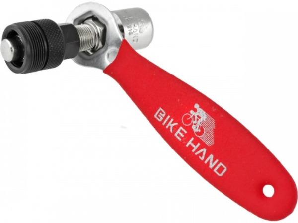 Выжимка шатунов BIKEHAND YC-216A профи с рукояткой сталь черно-красный, 6-210216