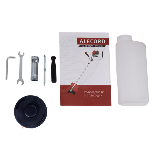 Мотокоса бензиновая ALECORD TBR-52 ST, двигатель 52сс, 2,3 кВт / 3,1 лс, ручка газа STIHL, ранцевый ремень, головка AutoCut 25-2, нож 3Т