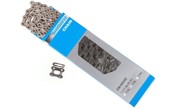 Цепь SHIMANO ALIVIO/ACERA/ALTUS/TOURNEY ECNHG40116Q, 2-936, 6-8ск. 116зв. инд. уп.