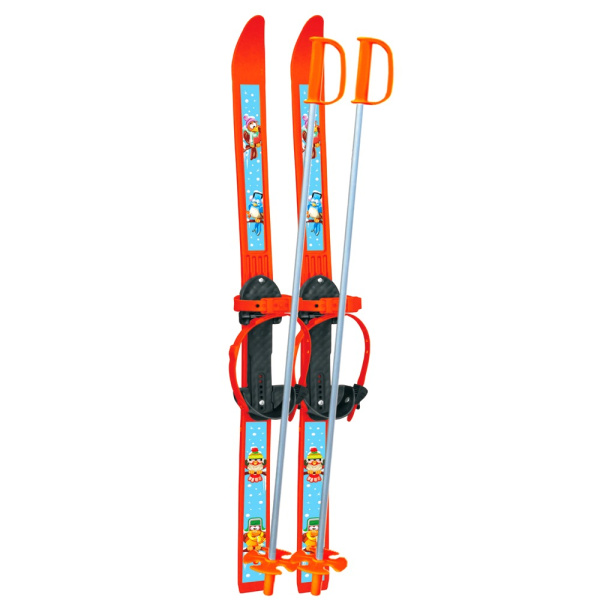 Игровые лыжи "Вираж-спорт"  с палками в сетке