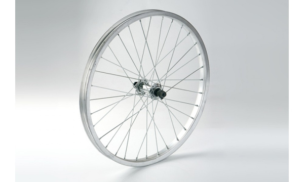 Колесо 24" переднее, стальной обод, 36сп, втулка сталь, гайки (Китай)