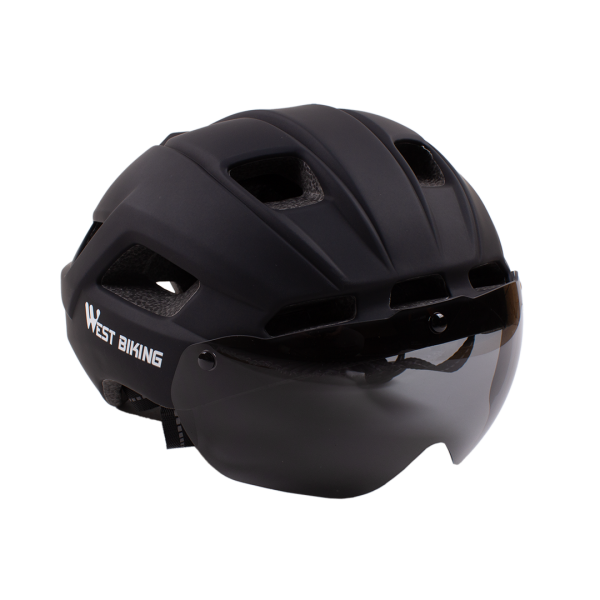 Шлем West Biking, магнитная линза, светодиодный фонарь, L (56-62 см), 330 г