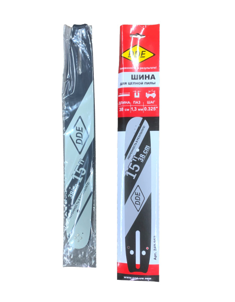 Шина пилы цепной сварная DDE 15"/ 38 см .325"-1,3-64 зв., аналог 150SLBK095