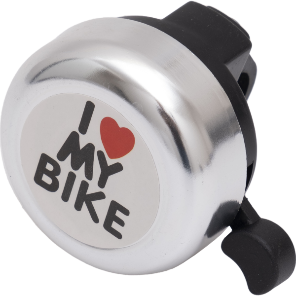 Звонок для велосипеда (003) " I love my bike", алюминий/пластик