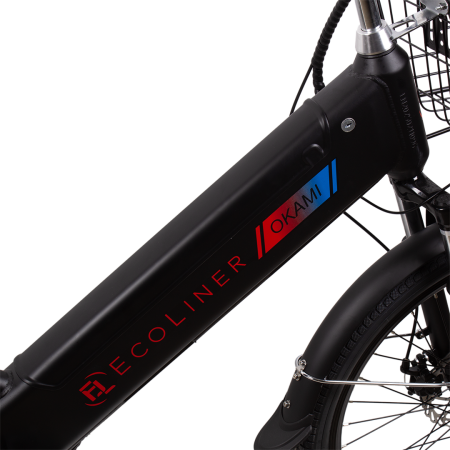 Электровелосипед 24" Ecoliner Okami 240W 36V 10.4ah (с передней и задней корзиной)