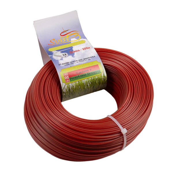 Леска для триммера сечение круг диаметр 2,4 бобина 200м., ЛТ-024200 SVIST