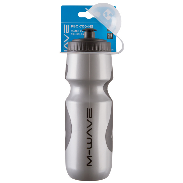 Фляга M-WAVE, 5-340351, высококач. антискольз. пластик 0,65л с крышкой серо-черная