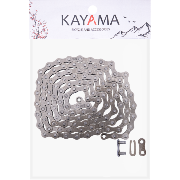 Цепь велосипедная FFC 1-скоростная (1/2'' X 1/8'' X 112L) с замком (дорожная) улучшенного качества