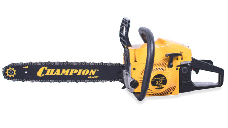 Бензиновая цепная пила CHAMPION 251, двигатель 50,8 куб.см, 2,3 кВт / 3,13 л.с., карбюратор Walbro, 18"/45 см, .325", 1,5 мм, 72 зв., легкий старт