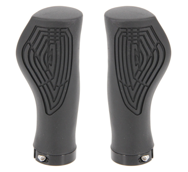 Ручки 00-170449 на руль H317А OneSideLock 118мм резинов. с 1 фикс. эргоном. с упорами под ладони, черные