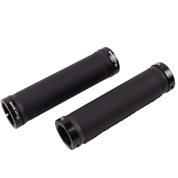 Велосипедные грипсы West Biking с алюминиевыми двухсторонними замками, длина 135 мм, материал: эко-кожа