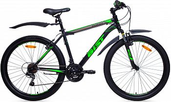 Велосипед AIST Quest Disk 26 13 черно-зеленый 2022