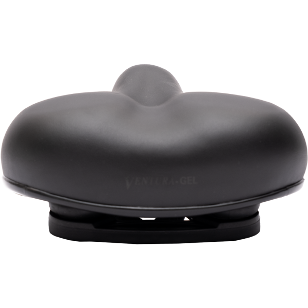 Седло 5-250082 комфорт GEL 254х208мм с закрыт. резин. пружинами-эластомер + гель. с боковой защитой (20) черное VENTURA ELASTOMER GEL