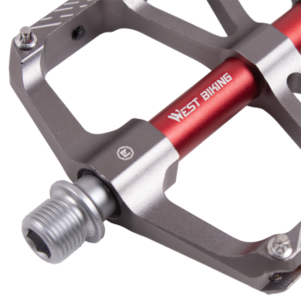 Педали West Biking, светоотраж, алюм сплав, размер 90×23×115 мм, ось M14×1,25 мм, вес 327 г
