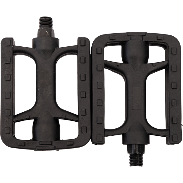Педали 00-170288 пласт. с шарик. подш. с отражат. резьба 1/2" (50) черные