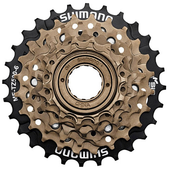 Трещотка 6ск. Shimano MF-TZ500-6-CP, 14-16-18-21-24-28T, W/SPOKE PROTECTOR 31012301, Индонезия