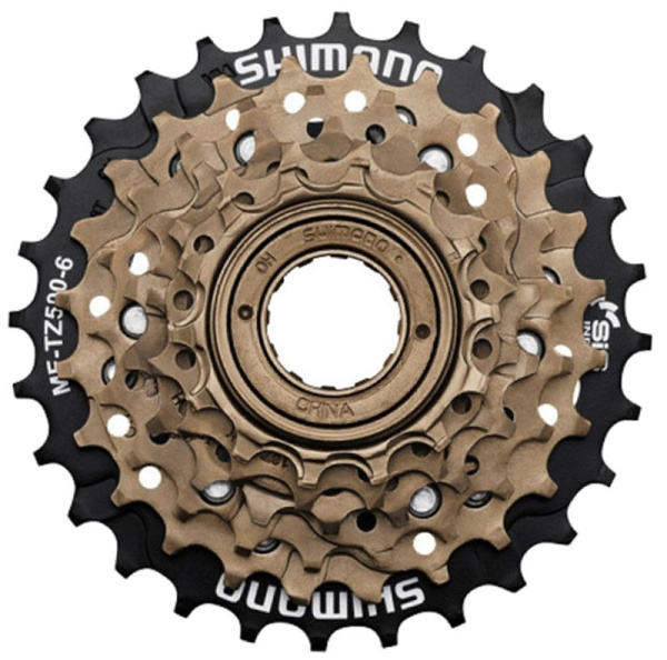 Трещотка 6ск. Shimano MF-TZ500-6-CP, 14-16-18-21-24-28T, W/SPOKE PROTECTOR 31012301, Индонезия