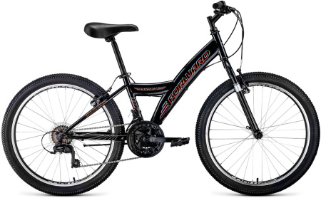 Велосипед FORWARD DAKOTA 24 1.0 (24" 18ск) черный, RBKW01N4P002