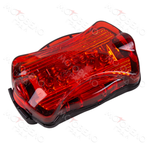 Фонарь вело задний № 5 (5 диодов, свет красный) (бат. ААА - 2шт., в компл. не входят) (02710)