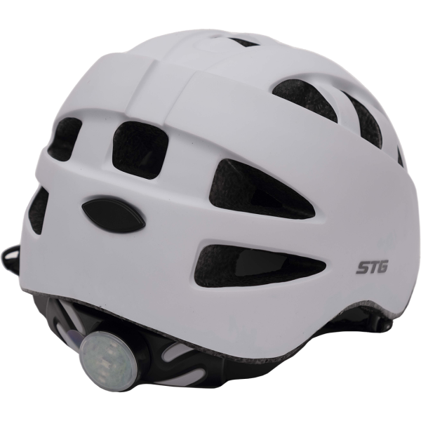 Шлем STG , модель MA-2-W, размер  XS(44-48)cm белый, с фикс застежкой.C Фонариком в застежке