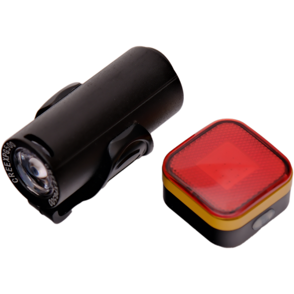 Комплект велосипедных фонарей.  USB зарядка. 9 режимов работы. Li-ion перезаряжаемый аккумулятор. Водонепроницаемый, арт. 0701202 West Biking.