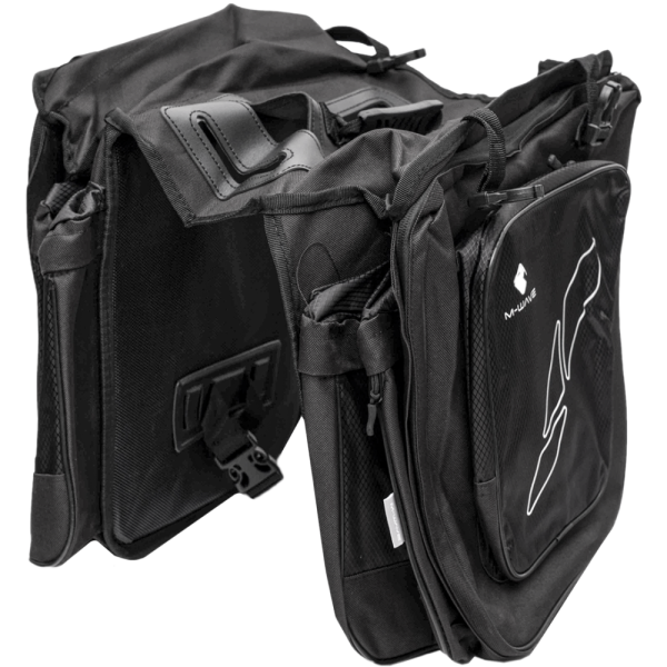 Сумка 5-122311 Amsterdam Triple "штаны" на багажн. 62 литра "3в1" 34х46х21см черно-серая M-WAVE