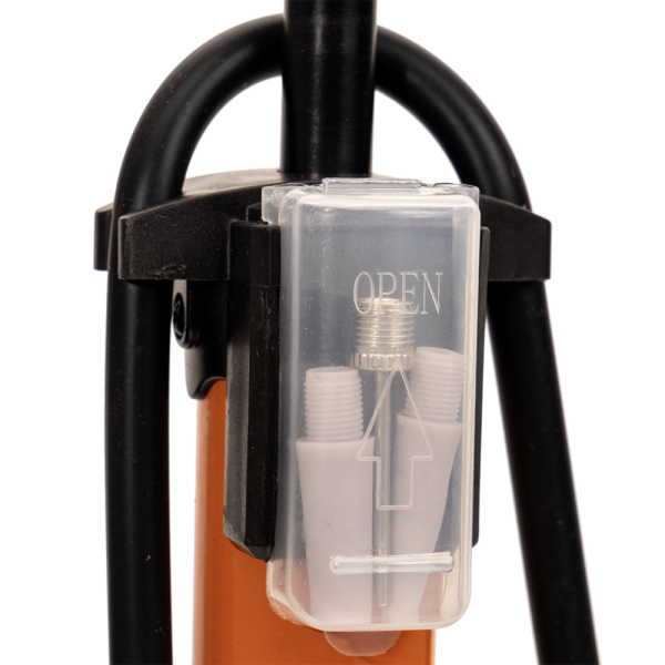 Насос ручной напольный велосипедный, без манометра, 30х320мм, сталь, насадки+игла,  West biking арт.0711124