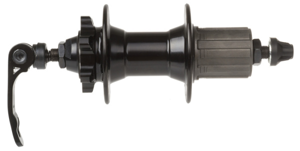 Втулка задняя, 5-324921, алюм. 32отв. под кассету 8-10ск, с эксц., 2 промподш., под диск, черная