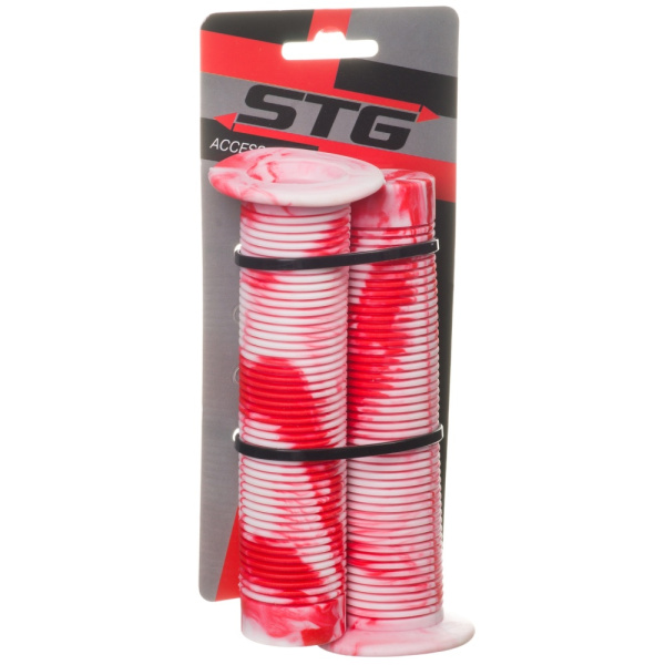 Грипсы STG HL-G105B 135 мм бело-красные