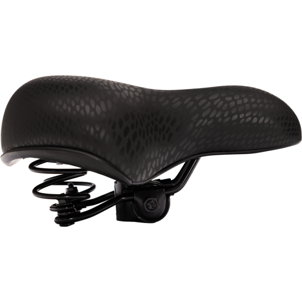 Седло велосипедное YW-AZ-1093, 240х210мм, широкое, с пружинами, с замком