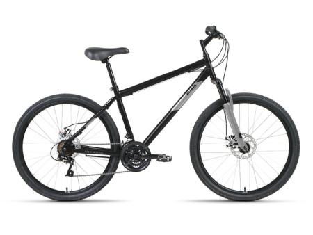 Велосипед ALTAIR MTB HT 26 2.0 D (26" 21 ск. рост. 17") 2022, черный/серый, RBK22AL26108