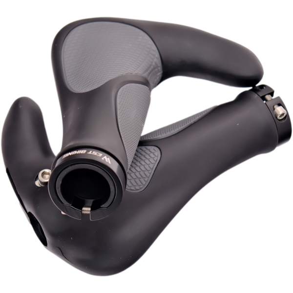 Грипсы велосипедные анатомические с фиксатором,140мм, внутренний диаметр - 22,2 мм. West Biking арт. 0804057