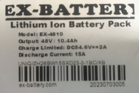 Аккумулятор для электровелосипеда 48V 10/4Ah e-ALFA NEW