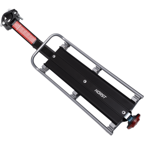 Багажник 00-170328 алюм.H027 подседельн. до 9кг, с резинкой, крепление эксцентр. черно-серебристый H