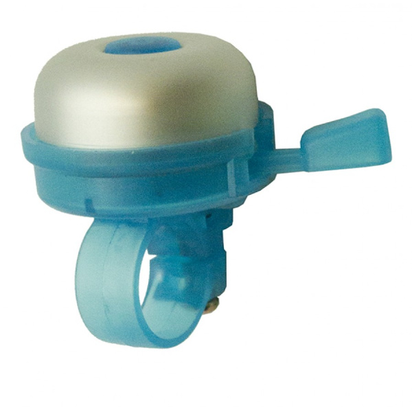 Звонок 00-170712 алюминий/пластик D=50мм серебр.-голубой