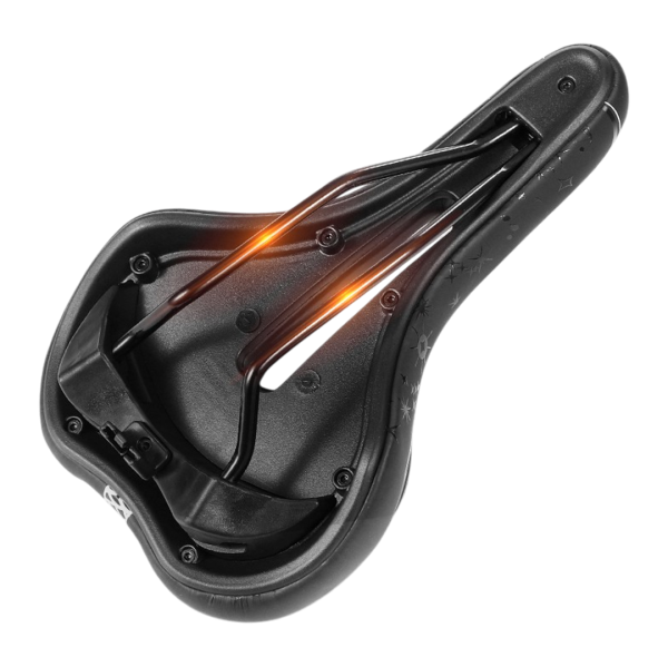 Седло West Biking MTB 128, гелевая подкладка, 17×27 см, вес 470 г, универсальное, замок в комплекте