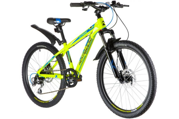 Велосипед NOVATRACK 24" EXTREME алюм.рама 13", салатовый, 8--скор,RD360/EF505/TZ500, диск.гидравл.Sh