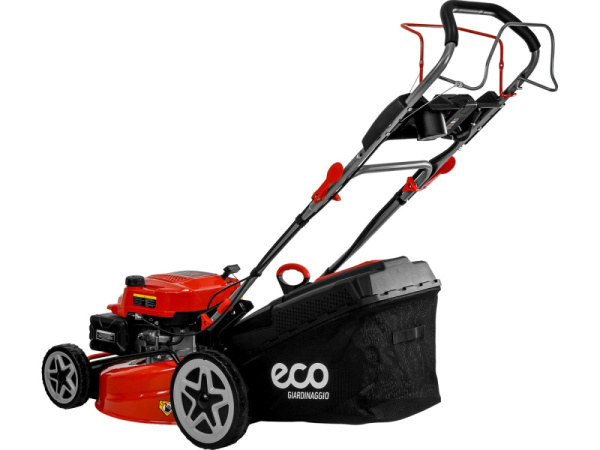 Газонокосилка бензиновая ECO LG-745E самоходная (5,5 л.с., шир. 51 см, самоходная, электростарт, мульчир., стальн. корпус, травосборник 70 л)