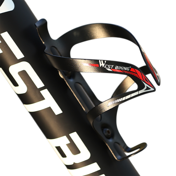 Флягодержатель West Biking, алюм, крепление на раму, универсальный, цвет: красный