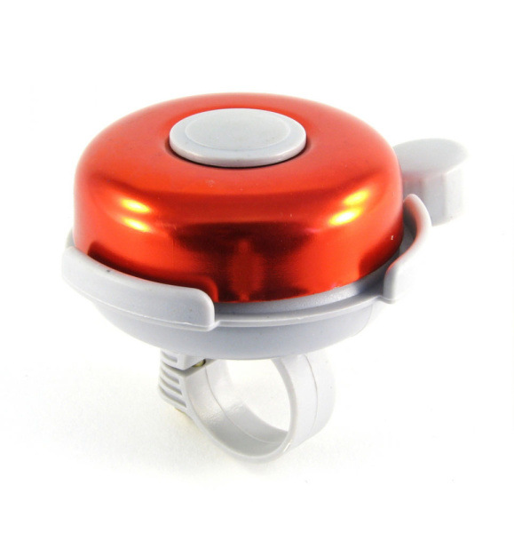 Звонок 00-170732 сталь/пластик H-017B D=53мм серо-красный глянц.